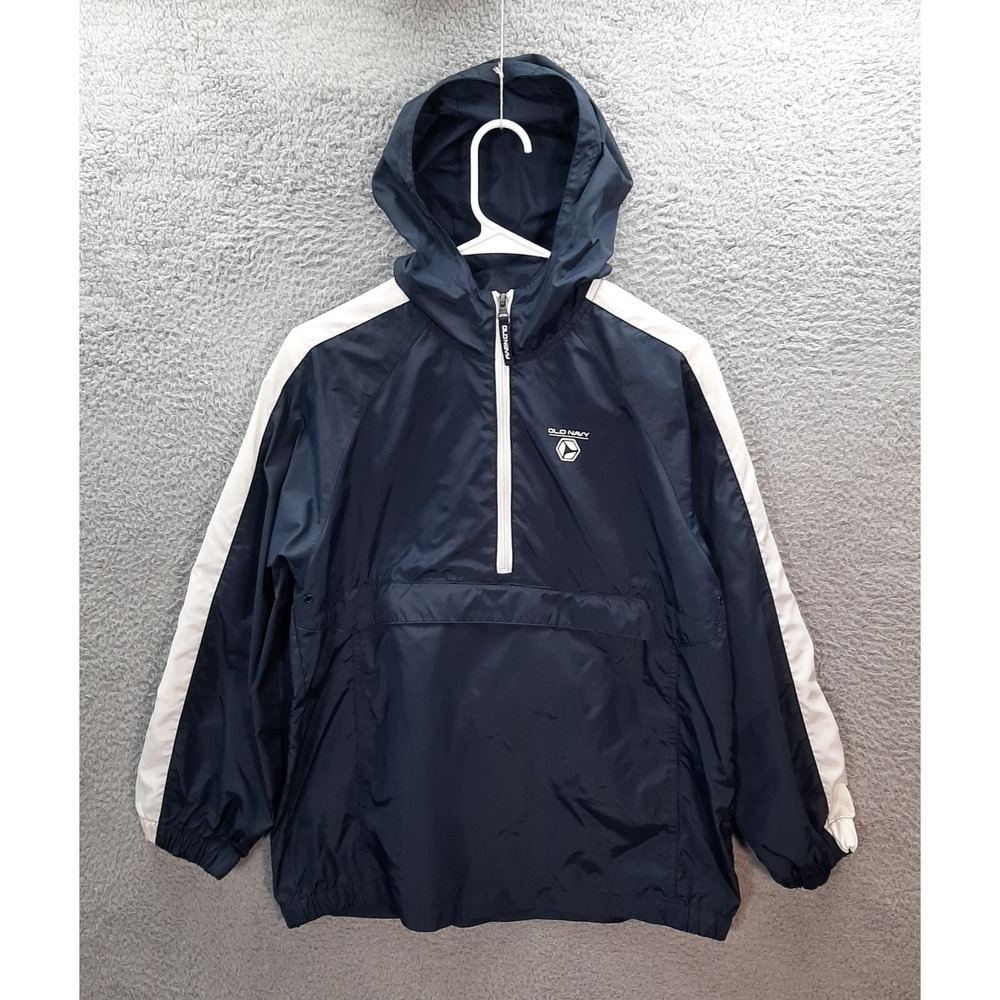 Old Navy‎ Jacket Womens Large Blue White Windbreaker Lightweight Softshell Y2K